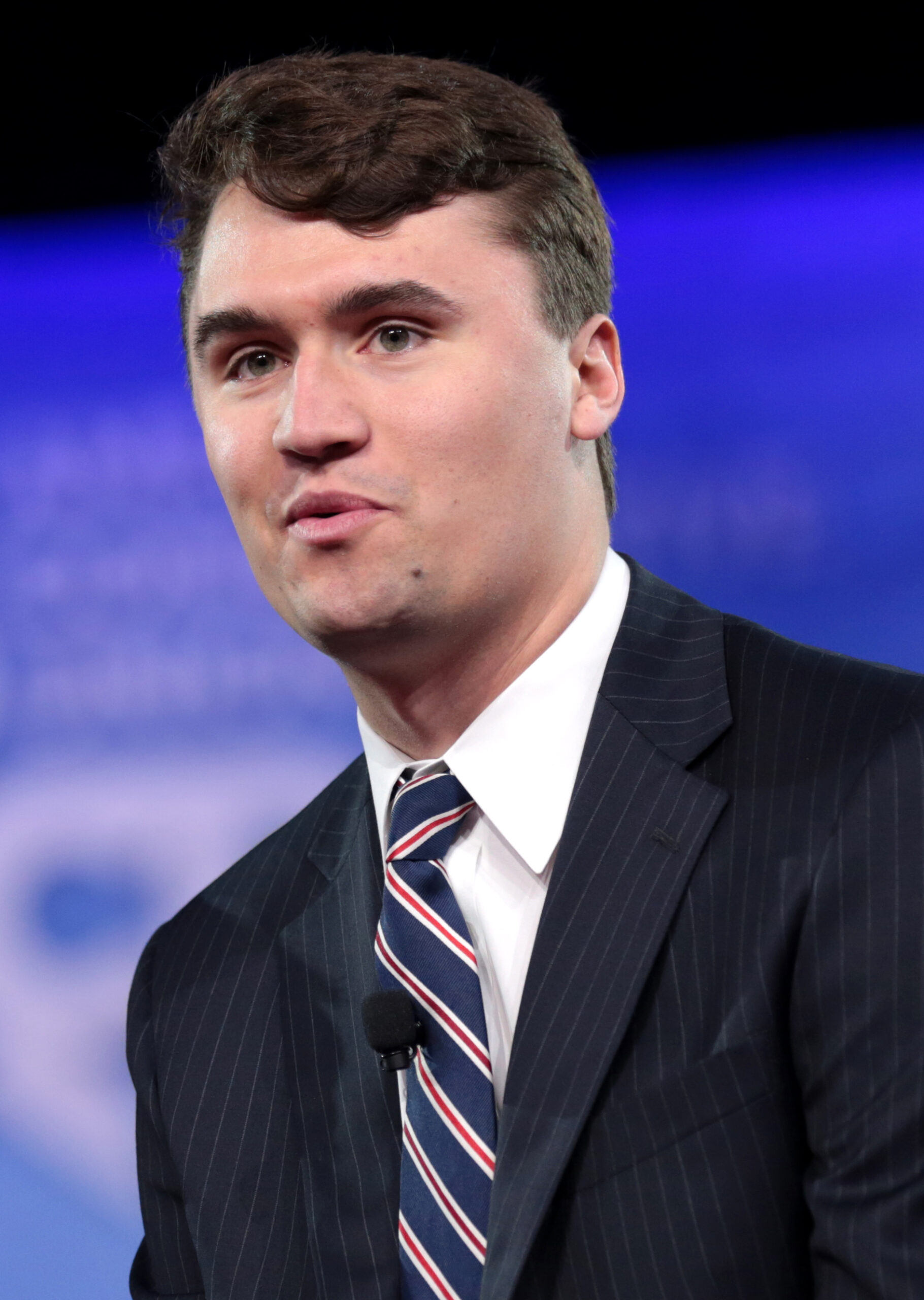 Charlie Kirk speaking at the 2017 CPAC in National Harbor, Maryland.