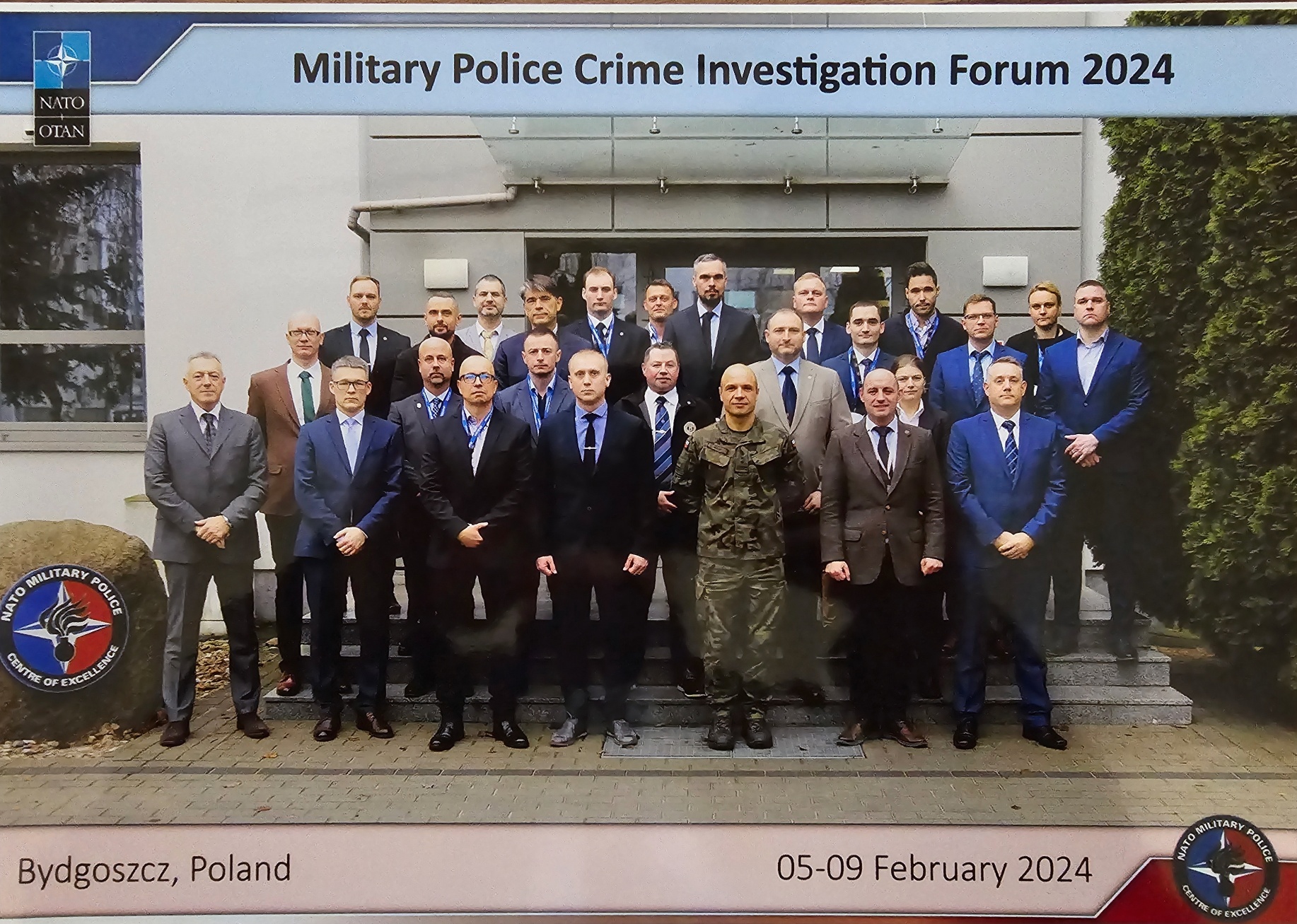 Law enforcement officers from around Europe and Great Britain attend the NATO military Police Crime — sondaż afera Zondacrypto