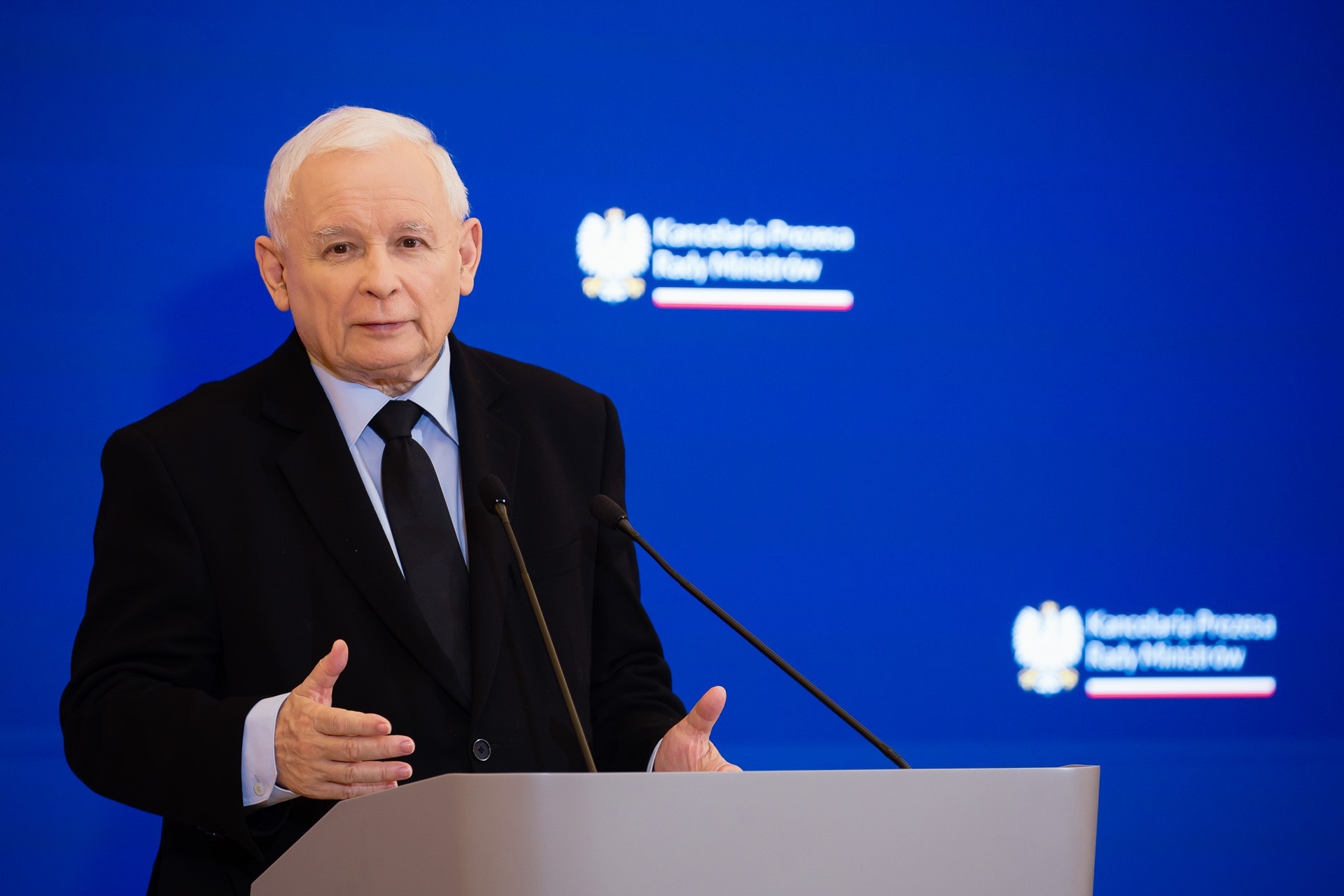 Jarosław Kaczyński in the Sejm of the Republic of Poland.